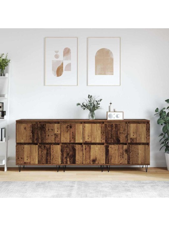 Sānu skapji 3 pcs vecs koks 180 x 35 x 70 cm inženierijas koks