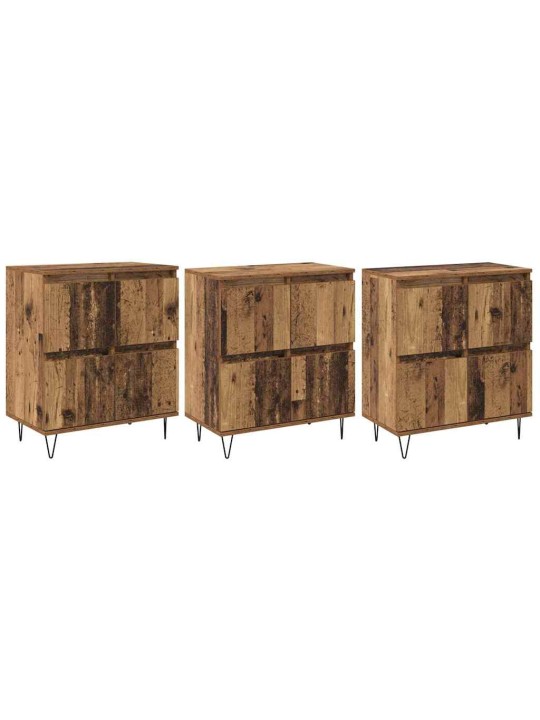 Sānu skapji 3 pcs vecs koks 180 x 35 x 70 cm inženierijas koks