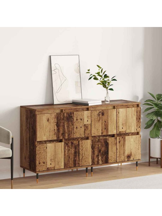 Sānu skapji 2 pcs vecs koks 120 x 35 x 70 cm inženierijas koks