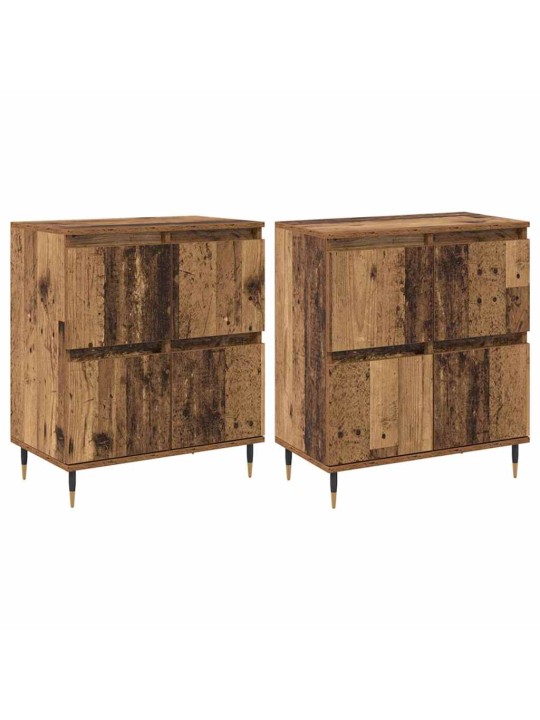 Sānu skapji 2 pcs vecs koks 120 x 35 x 70 cm inženierijas koks