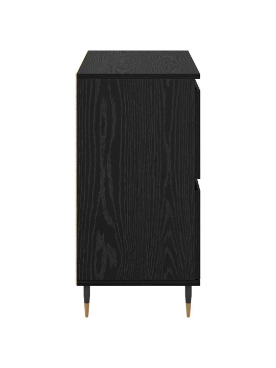 Sānu skapji 2 pcs melns ozols 120 x 35 x 70 cm