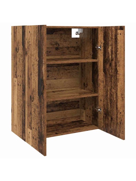 Sienā uzstādītie skapji 2 pcs vecs koks 69.5 x 34 x 90 cm