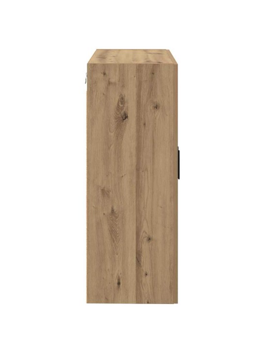 Sienā uzstādītie skapji 2 pcs amatnieku ozola 69.5 x 34 x 90 cm