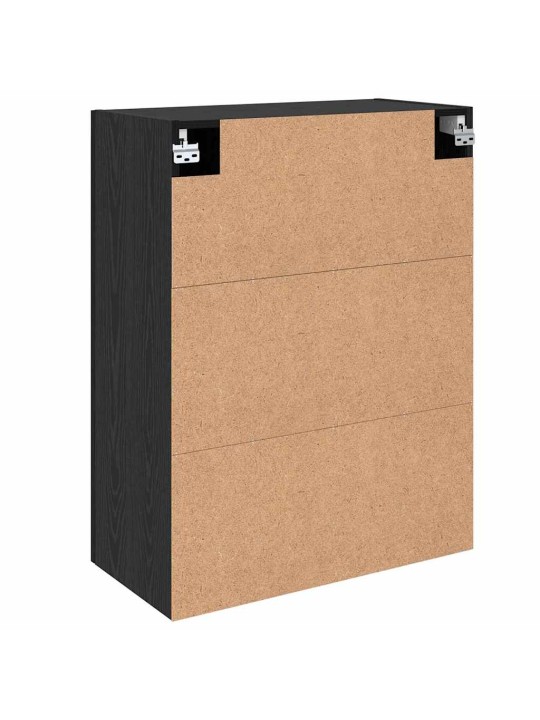 Sienā uzstādītie skapji 2 pcs melns ozols 69.5 x 34 x 90 cm