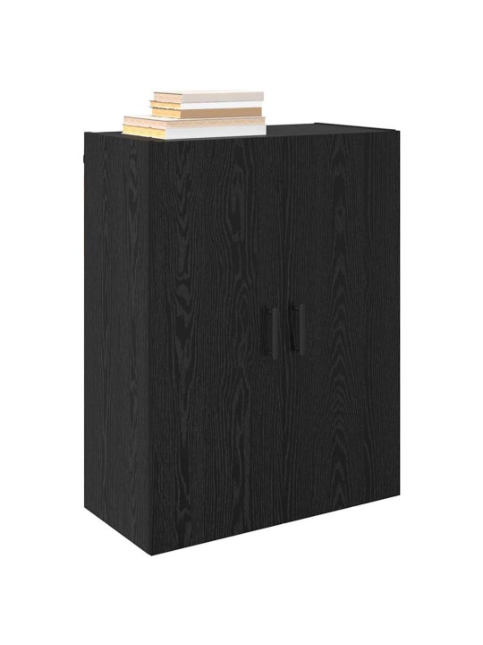 Sienā uzstādītie skapji 2 pcs melns ozols 69.5 x 34 x 90 cm