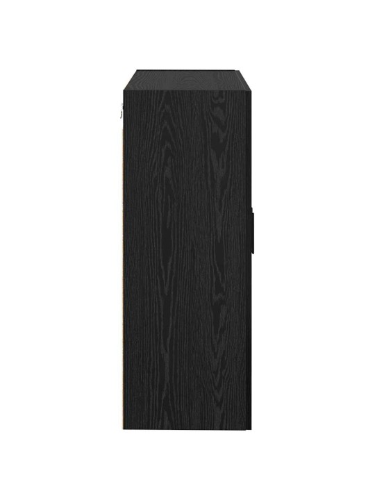 Sienā uzstādītie skapji 2 pcs melns ozols 69.5 x 34 x 90 cm