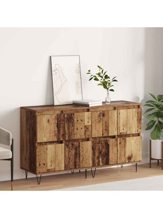 Sānu skapji 2 pcs vecs koks 120 x 35 x 70 cm inženierijas koks