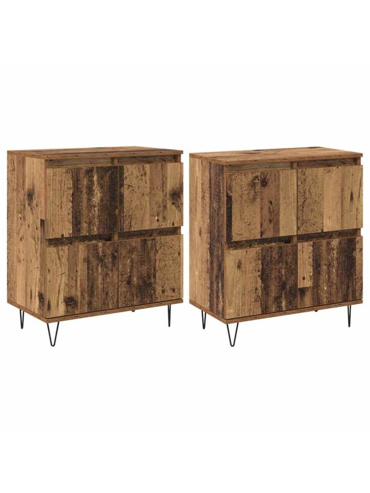 Sānu skapji 2 pcs vecs koks 120 x 35 x 70 cm inženierijas koks
