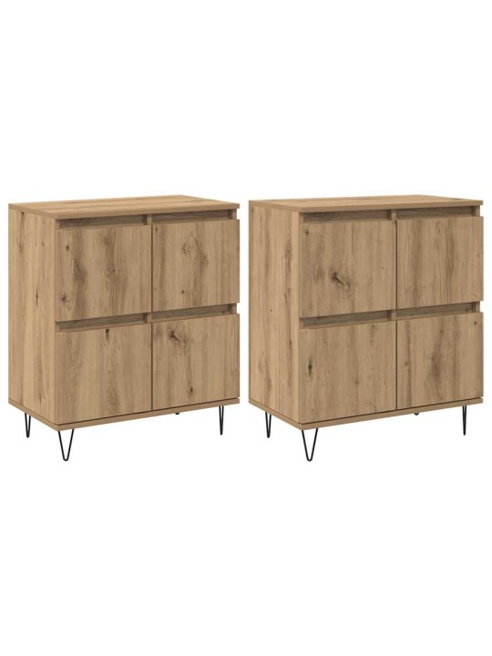 Sānu skapji 2 pcs amatnieku ozola 120 x 35 x 70 cm
