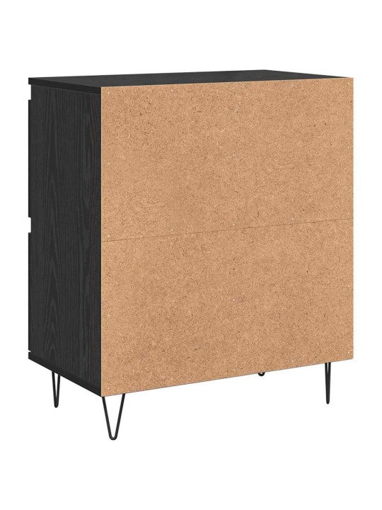 Sānu skapji 2 pcs melns ozols 120 x 35 x 70 cm