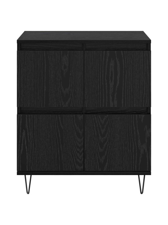 Sānu skapji 2 pcs melns ozols 120 x 35 x 70 cm