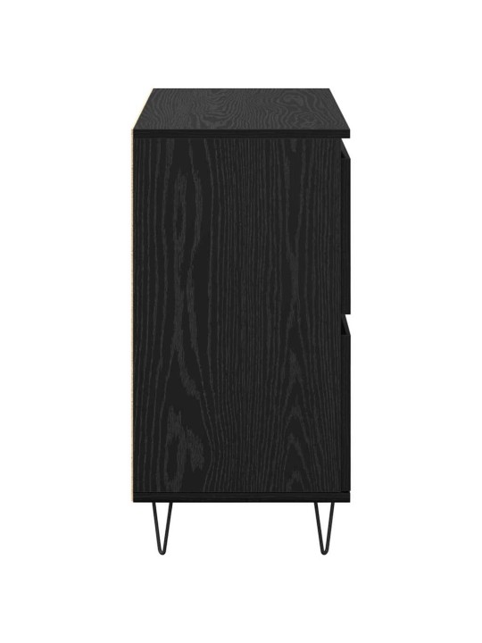Sānu skapji 2 pcs melns ozols 120 x 35 x 70 cm