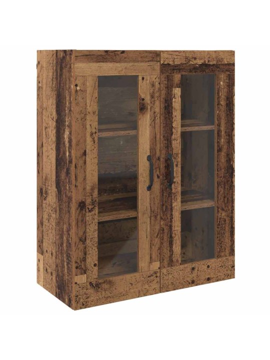 Sienā uzstādītie skapji 2 pcs vecs koks 69.5 x 34 x 90 cm