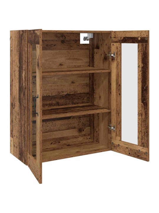 Sienā uzstādītie skapji 2 pcs vecs koks 69.5 x 34 x 90 cm