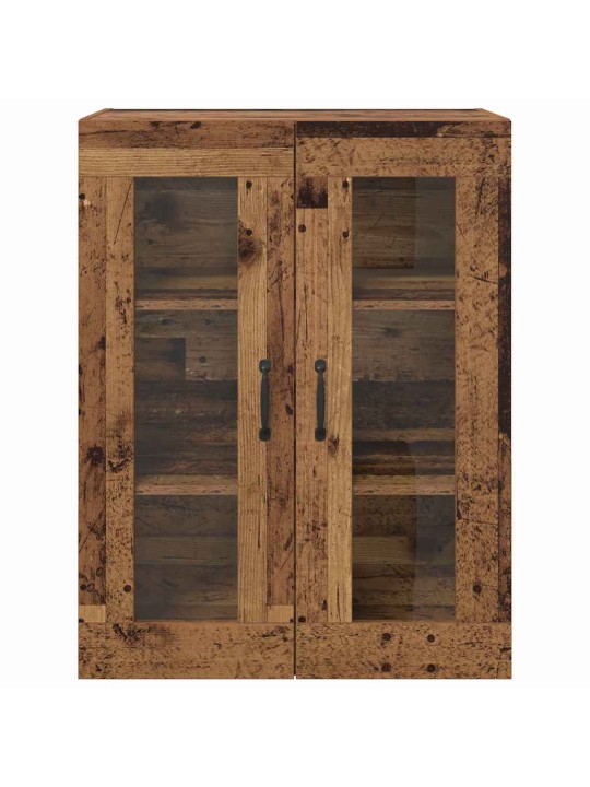 Sienā uzstādītie skapji 2 pcs vecs koks 69.5 x 34 x 90 cm