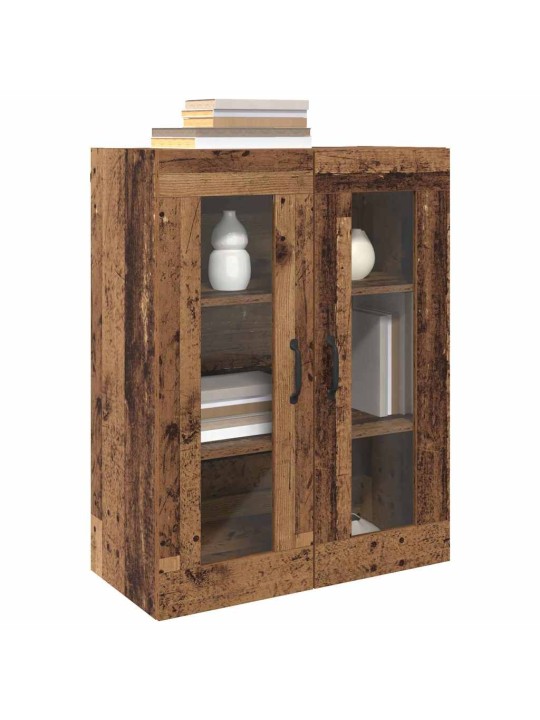 Sienā uzstādītie skapji 2 pcs vecs koks 69.5 x 34 x 90 cm