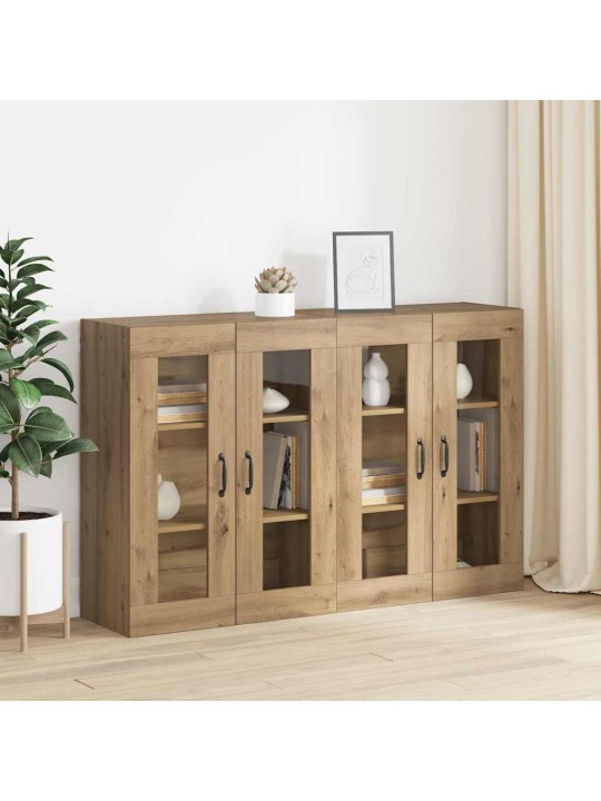 Sienā uzstādītie skapji 2 pcs amatnieku ozola 69.5 x 34 x 90 cm