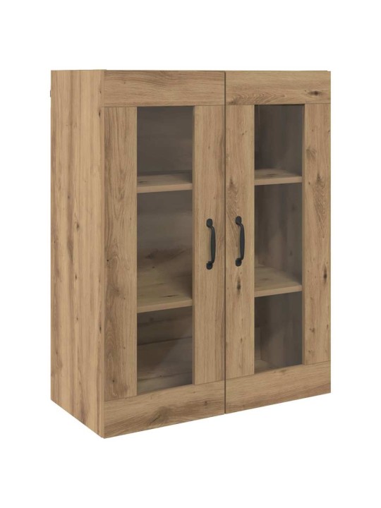 Sienā uzstādītie skapji 2 pcs amatnieku ozola 69.5 x 34 x 90 cm