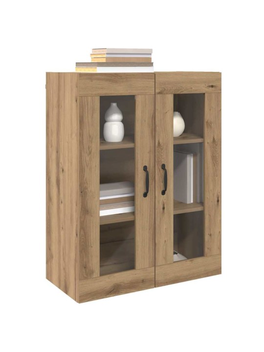 Sienā uzstādītie skapji 2 pcs amatnieku ozola 69.5 x 34 x 90 cm