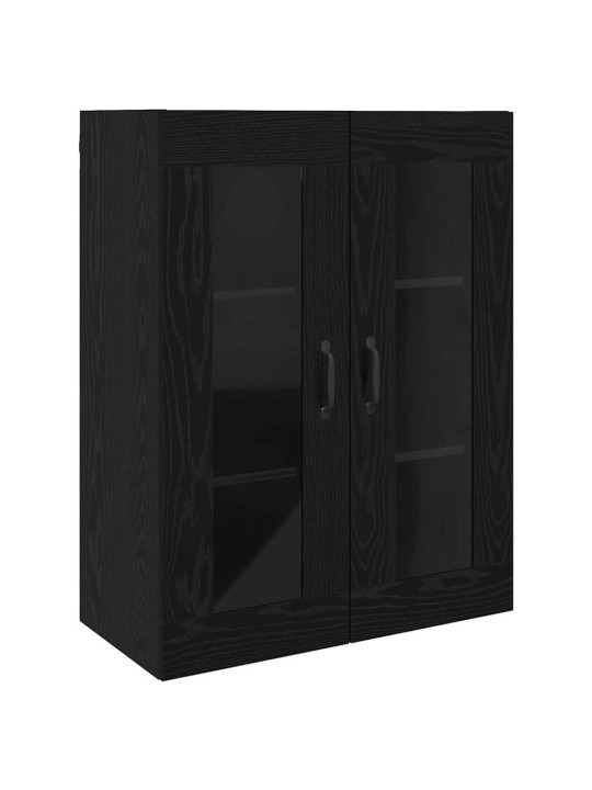 Sienā uzstādītie skapji 2 pcs melns ozols 69.5 x 34 x 90 cm