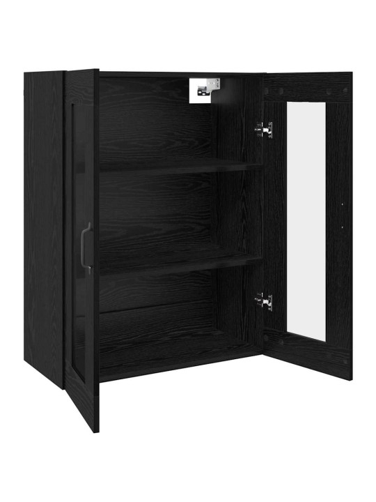 Sienā uzstādītie skapji 2 pcs melns ozols 69.5 x 34 x 90 cm
