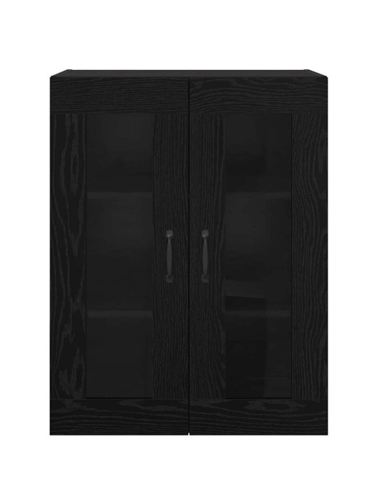 Sienā uzstādītie skapji 2 pcs melns ozols 69.5 x 34 x 90 cm