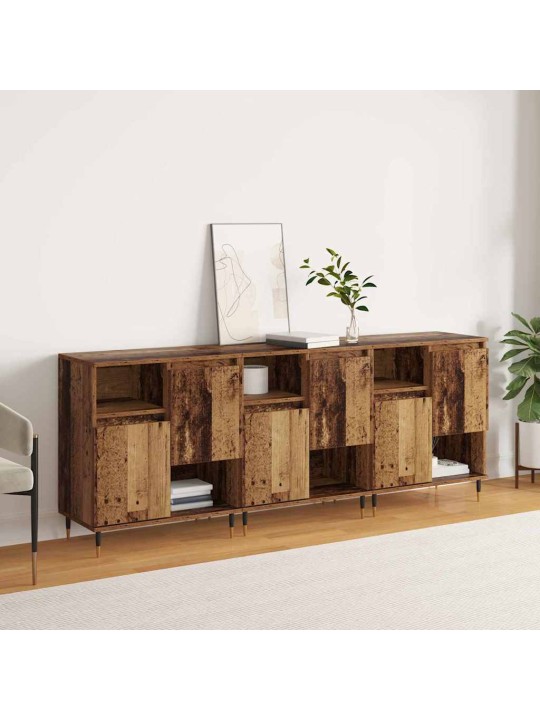 Sānu skapji 3 pcs vecs koks 180 x 35 x 70 cm inženierijas koks