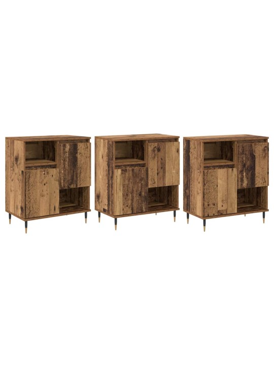Sānu skapji 3 pcs vecs koks 180 x 35 x 70 cm inženierijas koks