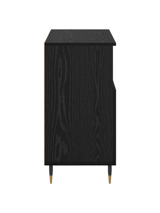 Sānu skapji 3 pcs melns ozols 180 x 35 x 70 cm