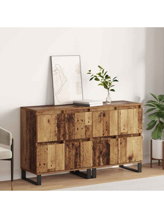 Sānu skapji 2 pcs vecs koks 120 x 35 x 70 cm inženierijas koks