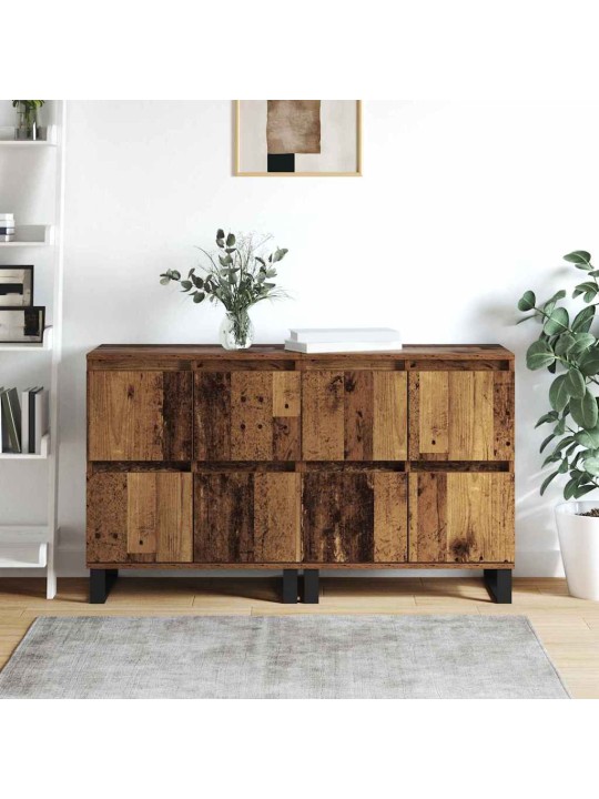 Sānu skapji 2 pcs vecs koks 120 x 35 x 70 cm inženierijas koks