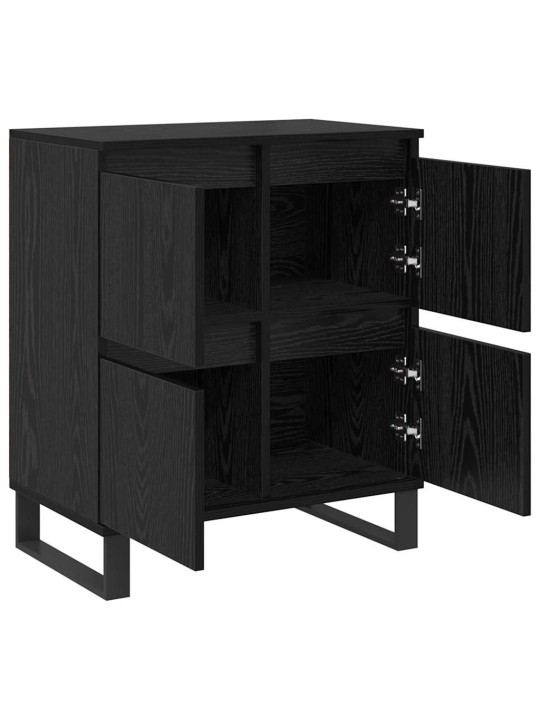 Sānu skapji 2 pcs melns ozols 120 x 35 x 70 cm