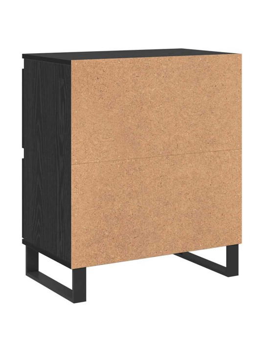 Sānu skapji 2 pcs melns ozols 120 x 35 x 70 cm