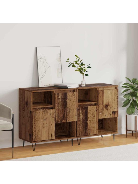 Sānu skapji 2 pcs vecs koks 120 x 35 x 70 cm inženierijas koks