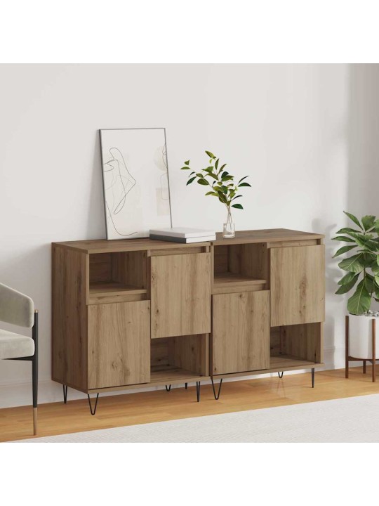 Sānu skapji 2 pcs amatnieku ozola 120 x 35 x 70 cm