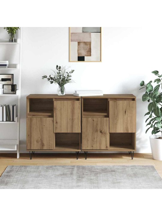 Sānu skapji 2 pcs amatnieku ozola 120 x 35 x 70 cm