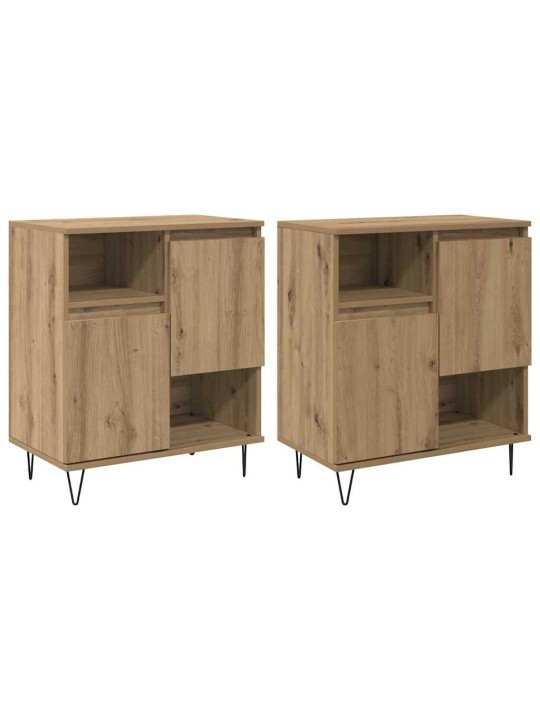 Sānu skapji 2 pcs amatnieku ozola 120 x 35 x 70 cm