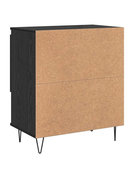 Sānu skapji 2 pcs melns ozols 120 x 35 x 70 cm