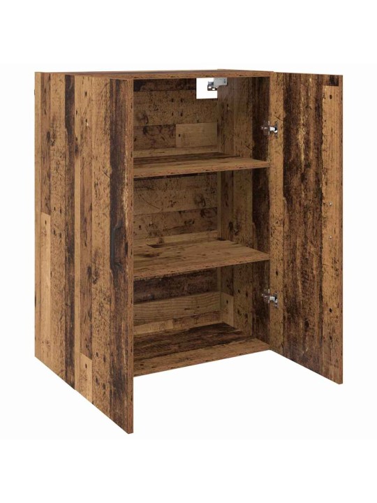 Sienā uzstādītie skapji 2 pcs vecs koks 69.5 x 34 x 90 cm