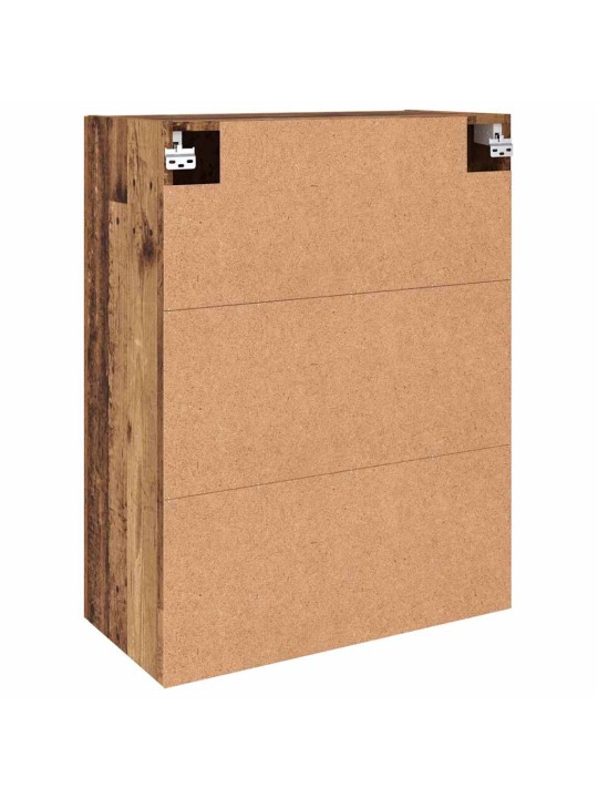 Sienā uzstādītie skapji 2 pcs vecs koks 69.5 x 34 x 90 cm