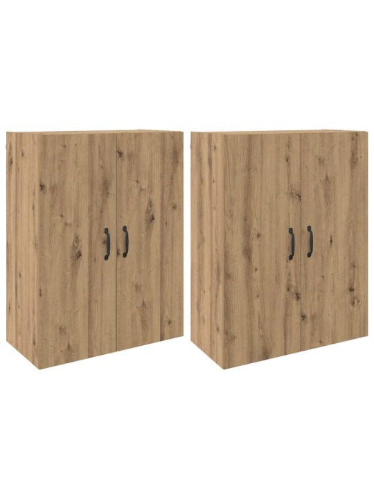 Sienā uzstādītie skapji 2 pcs amatnieku ozola 69.5 x 34 x 90 cm