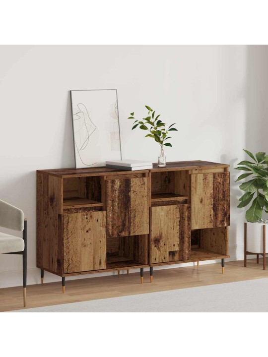 Sānu skapji 2 pcs vecs koks 120 x 35 x 70 cm inženierijas koks
