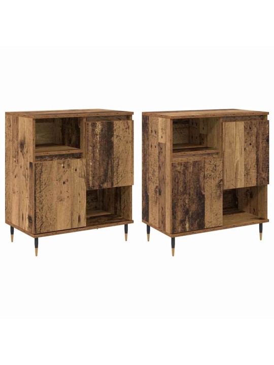 Sānu skapji 2 pcs vecs koks 120 x 35 x 70 cm inženierijas koks