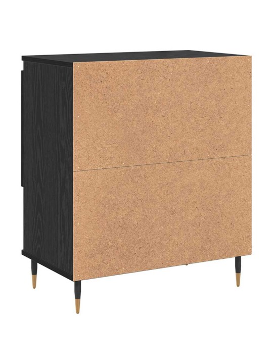Sānu skapji 2 pcs melns ozols 120 x 35 x 70 cm