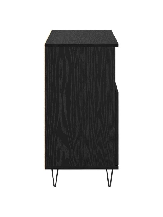 Sānu skapji 3 pcs melns ozols 180 x 35 x 70 cm