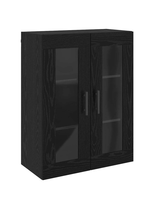 Sienā uzstādītie skapji 2 pcs melns ozols 69.5 x 34 x 90 cm