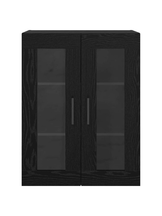 Sienā uzstādītie skapji 2 pcs melns ozols 69.5 x 34 x 90 cm