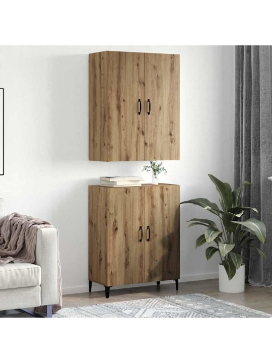 Augstais skapītis 2 pcs amatnieku ozola 69.5 x 34 x 180 cm