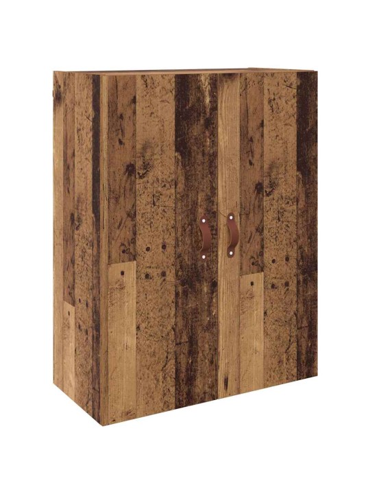 Sienā uzstādītie skapji 2 pcs vecs koks 69.5 x 34 x 90 cm