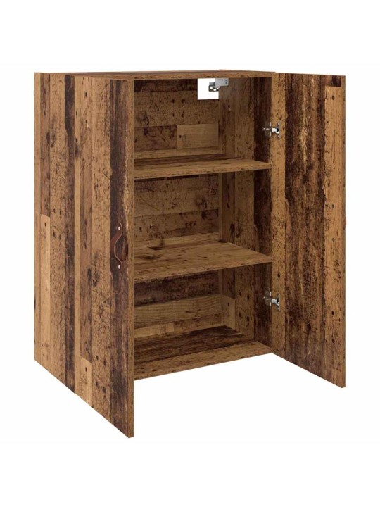 Sienā uzstādītie skapji 2 pcs vecs koks 69.5 x 34 x 90 cm